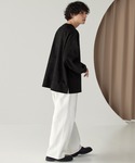 tシャツ ビッグシルエットブラッシュドプルオー...の詳細画像4