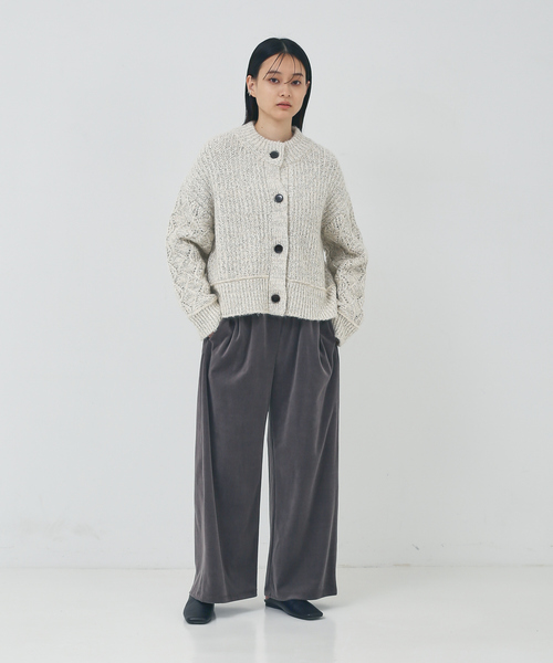 collex（コレックス） パンツ 「手洗い可能」ベロアセミワイドパンツ