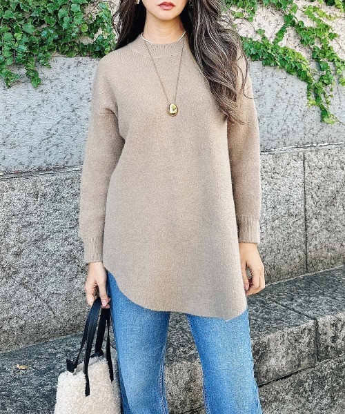 ニット セーター オーバーシンプルニット レディース