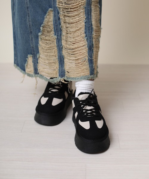 靴 hamam. EU36/23cm shoes365 スニーカー 「shoes365」中綿付き 厚底トレーニング