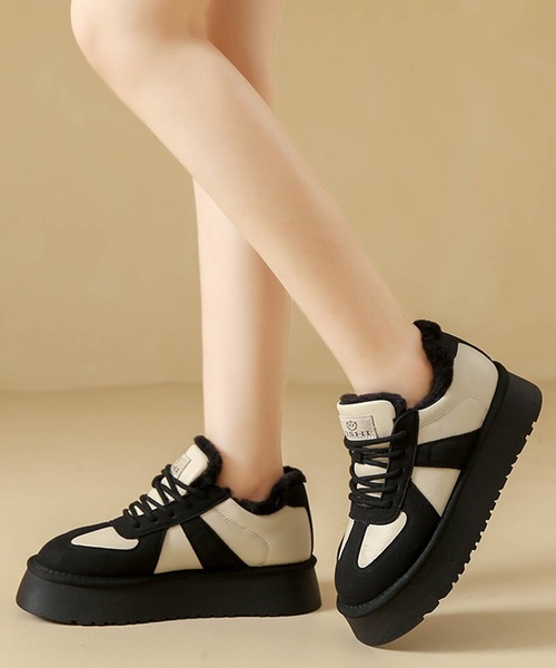 靴 hamam. EU36/23cm shoes365 スニーカー 「shoes365」中綿付き 厚底トレーニング