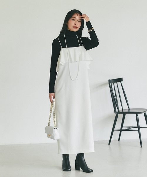 La boutique Bonbon ワンピース ラッフルキャミワンピース
