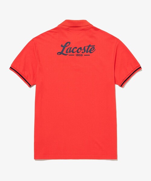 美品 ESTNATION別注 LACOSTE ドライタッチポロ LACOSTE（ラコステ） ゴルフ オーバルロゴワッペンコットンタッチ