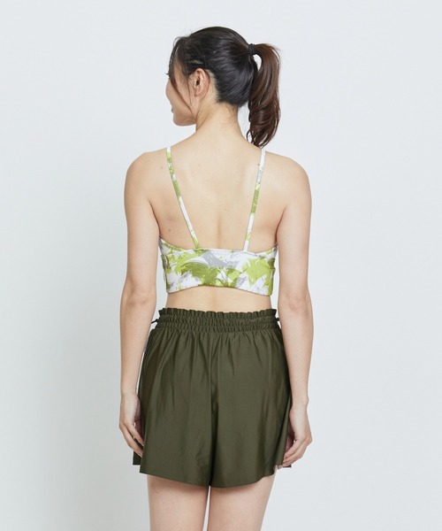 Julier ribbon flowerプリント ショートトップス レディース