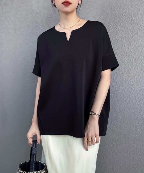 tシャツ ネックが選べる！ライトダンボールダブルスリーブプルオーバー レディースの画像