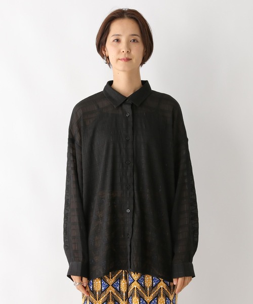 LEONARD トップス ブラウス シャツ シルク ブラック M【CT1365】 LEONARD トップス ブラウス シャツ シルク ブラック M【CT1365