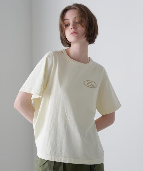 tシャツ OPEN NECK BACK TACK FADEWASH T-SHIRT/オープンネック バックタック フェイドウォッシュTシャツ レディー AVIREX tシャツ OPEN NECK BACK TACK FADEWASH T-SHIRT/オープン