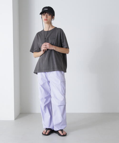 AVIREX tシャツ OPEN NECK BACK TACK FADEWASH T-SHIRT/オープン