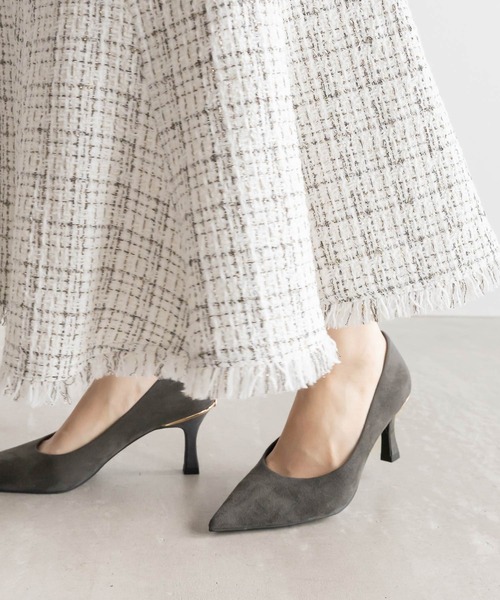 RANDA（ランダ） パンプス ゴールドモチーフヒールパンプス : ZOZOTOWN