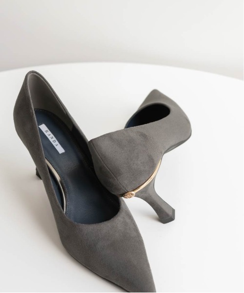 RANDA パンプス ゴールドモチーフヒールパンプス : ZOZOTOWN