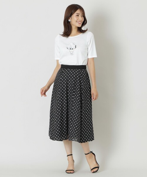 【☆セール中！です☆様】新品☆TO BE CHIC プリントスカート ペインティングフラワープリント スカート(スカート)｜TO BE
