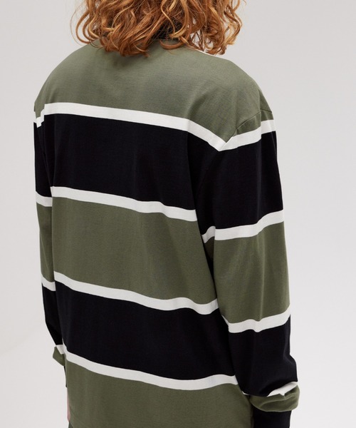 FRED PERRY ポロシャツ Striped Long Sleeve Polo Shirt