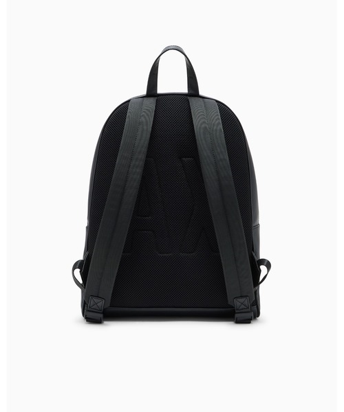 美品◎ アルマーニ エクスチェンジ A4可 リュック 総柄 黒 ナイロン 美品◎ アルマーニ エクスチェンジ A4可 リュック 総柄 黒