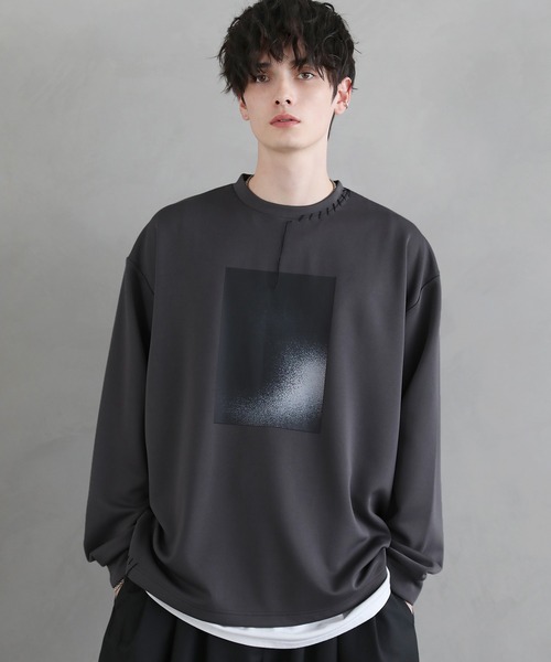 ASTRONOMY tシャツ ポンチグラフィックステッチロンT 長袖 メンズ