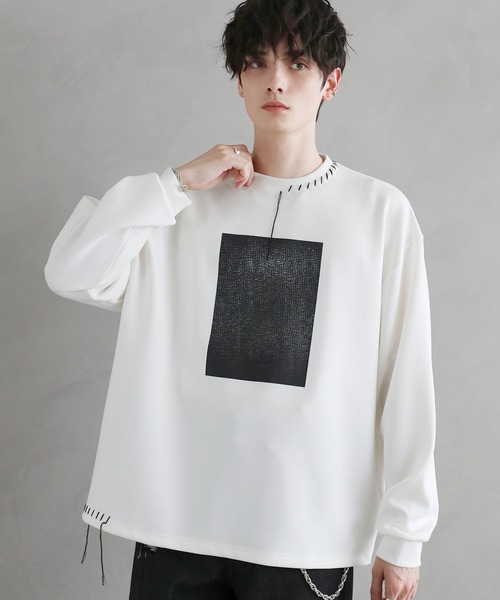 ASTRONOMY tシャツ ポンチグラフィックステッチロンT 長袖 メンズ