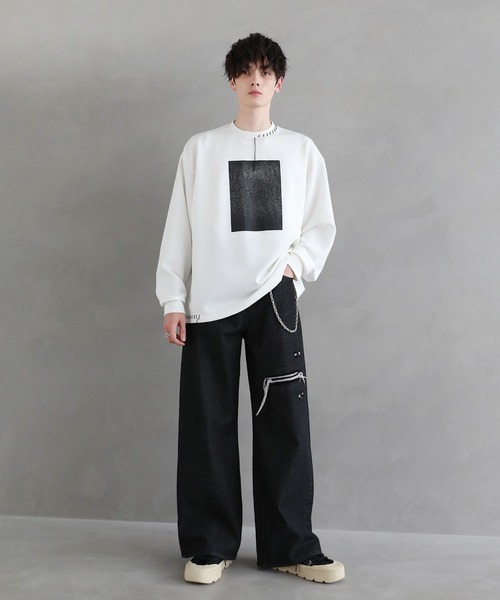 ASTRONOMY tシャツ ポンチグラフィックステッチロンT 長袖 メンズ