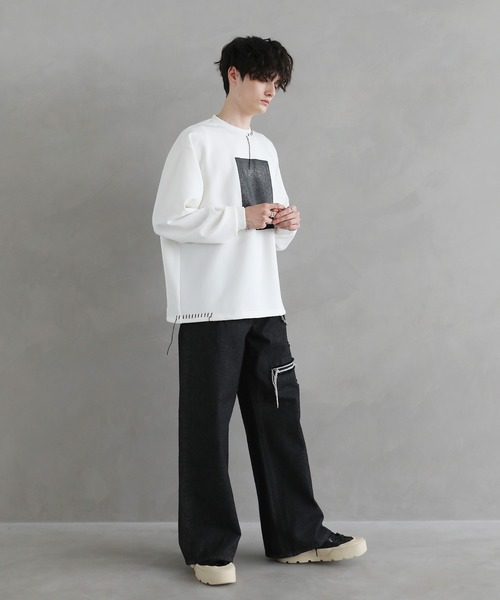 ASTRONOMY tシャツ ポンチグラフィックステッチロンT 長袖 メンズ