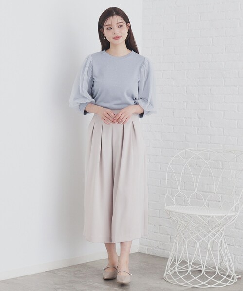 【確認中】J→М　新品　トップス　Ｆ index tシャツ チュールドッキングスリーブラメトップス「洗濯機