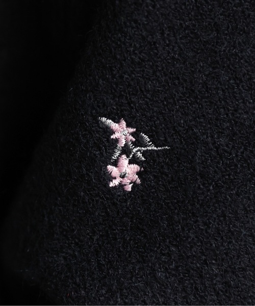sakishimatokyo カーディガン 「ふわもち」フラワー刺繍ベーシック