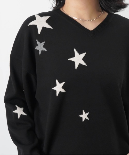 LADY LUCK LUCA（レディラックルカ） ニット LC/LLL 星Vネックニット