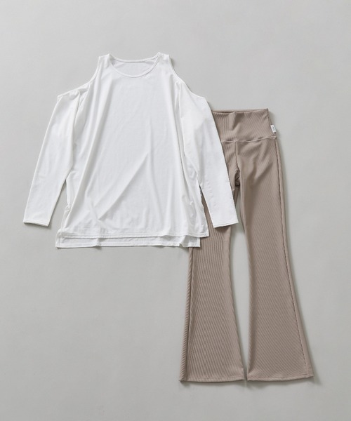 Julier ジュリエ　リブストレッチセミフレアパンツ Julier パンツ リブストレッチセミフレアパンツ レディース