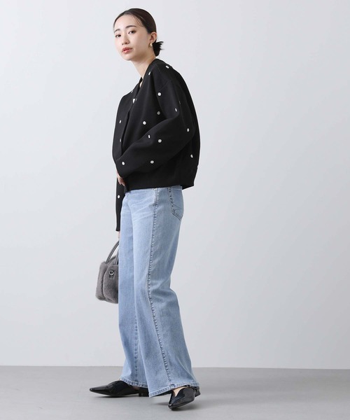 デニム・ジーパン IONSEOUL Dying Sandwashing Over Denim PT (half) SOMETHING ジーンズ デニム デニムパンツ サムシングセミワイド