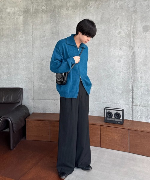 SINSS ストライプスラックス SINSS スラックス Two tuck wide straight stripe slacks / 2