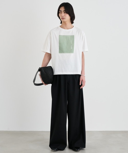 SINSS スラックス Two tuck wide straight stripe slacks / 2タック