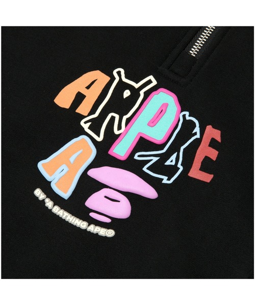 AAPE BY A BATHING APE トレーナー スウェット HALF ZIP SWEAT