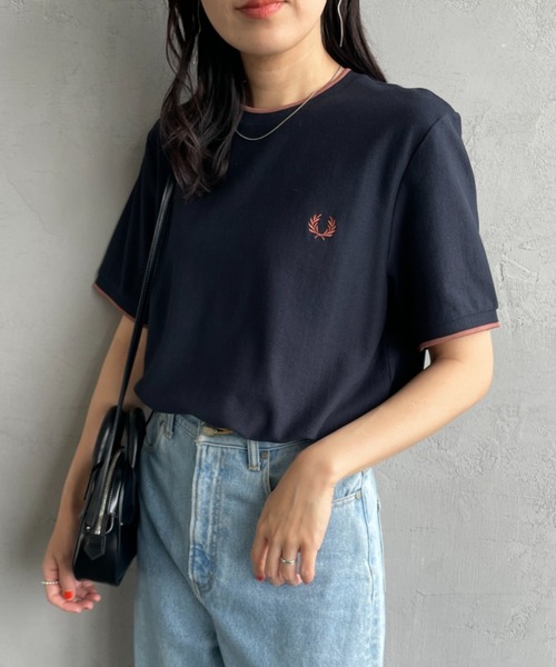 FRED PERRY tシャツ Embroidered Champion T-Shirt／ロゴ刺繍T