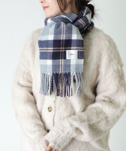 Jines（ジネス） ストール マフラー ソフトタッチ・チェック大判