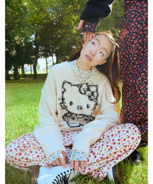 ニット セーター 「8」「HELLO KITTY x little sunny bite」knit top レディース メンズ Little sunny bite ニット セーター 「8」「HELLO KITTY x