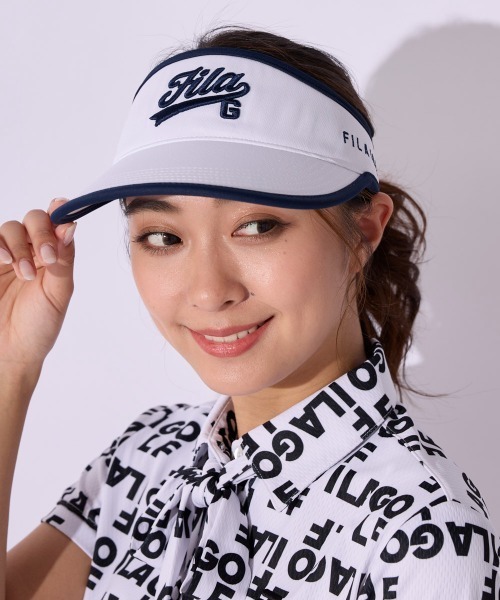 FILA GOLF サンバイザー 腰高サンバイザー レディース : ZOZOTOWN
