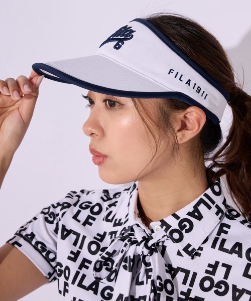 FILA GOLF サンバイザー 腰高サンバイザー レディース : ZOZOTOWN