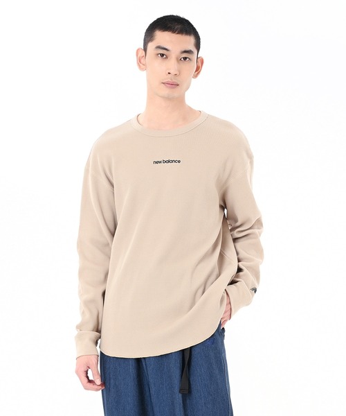 New Balance tシャツ ワッフルロングスリーブTシャツ メンズ