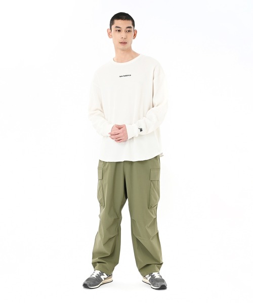 ニューバランス　ワッフルニットロングスリーブTシャツ メンズ セール】Numeric ワッフルニットロングスリーブTシャツ（Tシャツ