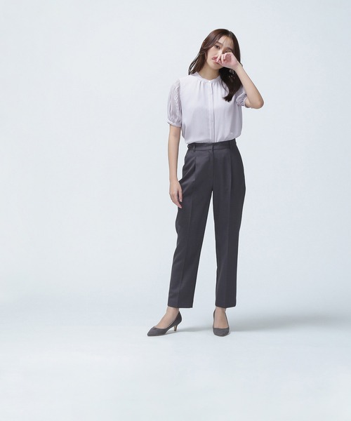 NATURAL BEAUTY BASIC リネンライク セットアップ　パンツ NATURAL BEAUTY BASIC スラックス パンツ リネンライク SETUP