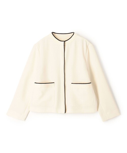 Ballsey ジャケット ノーカラージャケット ニットコンビダブル