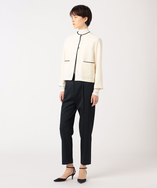 新品未使用　Ballsey ニットコンビダブルクロス クルーネックジャケット Ballsey ジャケット ノーカラージャケット ニットコンビダブル