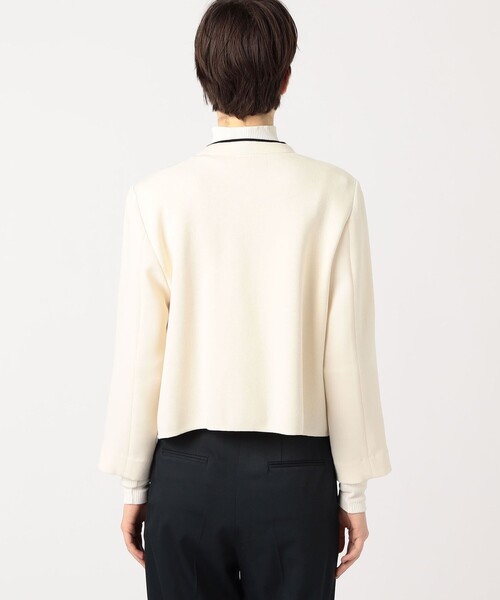 Ballsey ジャケット ノーカラージャケット ニットコンビダブル
