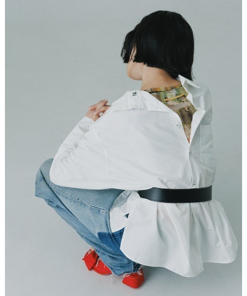 ブラウス シャツ STANDCOLLAR TROMPE SHIRTS レディース