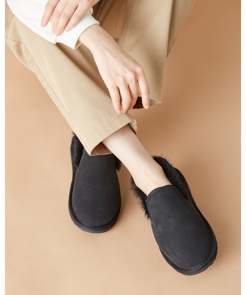 ラストチャンス！「EMU Australia」 シューズ 7 ブラック レディース バックルシューズ