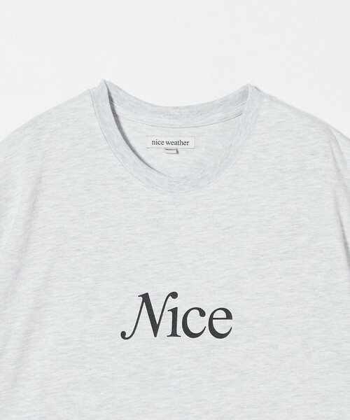 【NICE WEATHER】LOGO T-SHIRT ロゴ Tシャツ 男女兼用 NICE WEATHER tシャツ 「NICE WEATHER」ロゴ Tシャツ メンズ