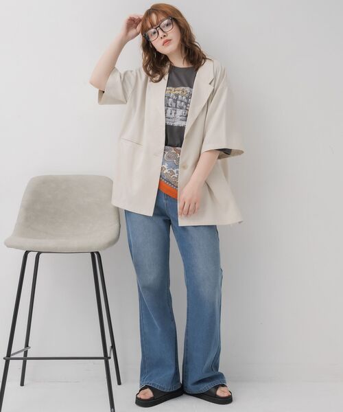 oba☆様　BSh半袖シアーJK サラッと羽織りたい半袖シアージャケット｜B.C STOCK LADYS