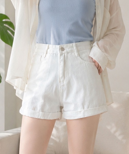 Dewlily パンツ ヘルシーに着られて夏のレジャーにも活躍！デニム風
