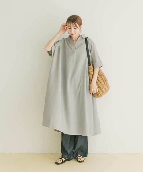 ITEMS URBANRESEARCH ワンピース サッカーストライプスキッパー