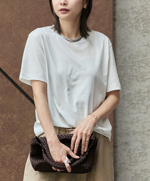 tシャツ 「追加2」汗ジミ防止ナノシアハーフスリーブT レディース JOURNAL STANDARD tシャツ 「追加2」汗ジミ防止ナノシアハーフ
