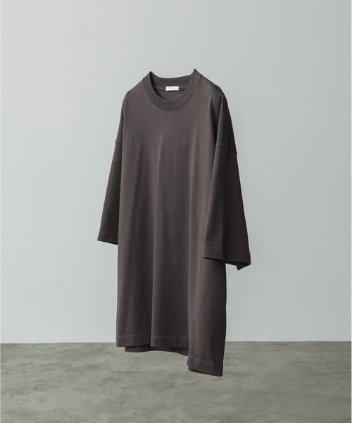 「WYM LIDNM」 7分袖Tシャツ L ライトグレー メンズ