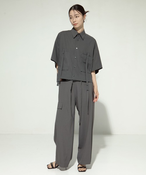 ウジョー　ブラック リブ編み　ユニセックス 別注〉 DOUBLE ZIP BLOUSON（ブルゾン）｜UJOH（ウジョー）の