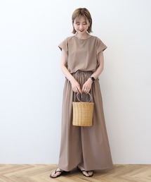 ＊✨ミイ3✨フレアーギャザースカート/フレンチスリーブブラウス2点セット＊ ✨ミイ3✨様専用フレアーギャザースカート/フレンチスリーブ